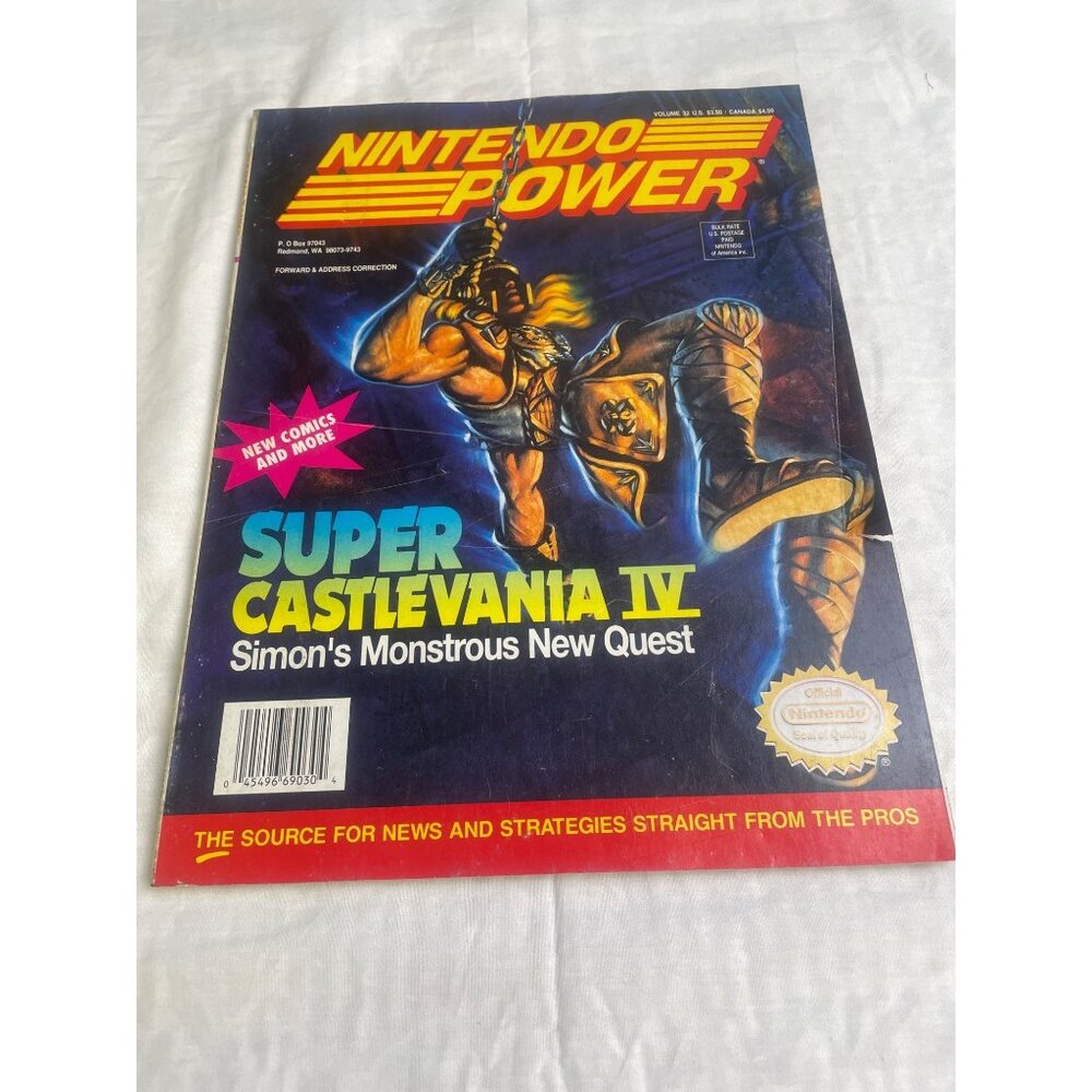 Nintendo Power Magazine Vol#32 Super Castlevania IV Complete SKU 3086